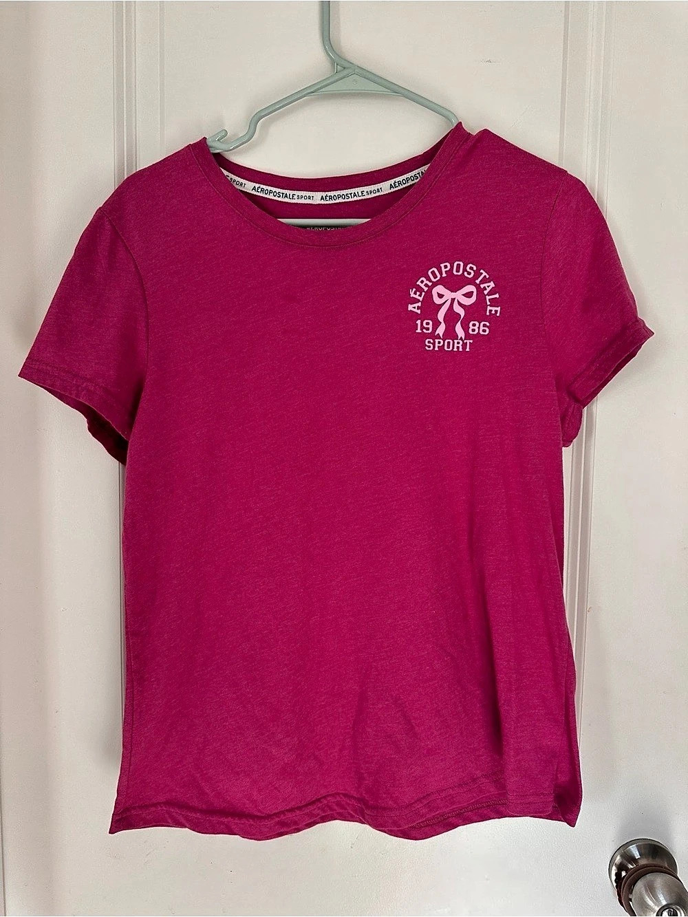 Aeropostale Sport Bow Graphic Tee Pink XS